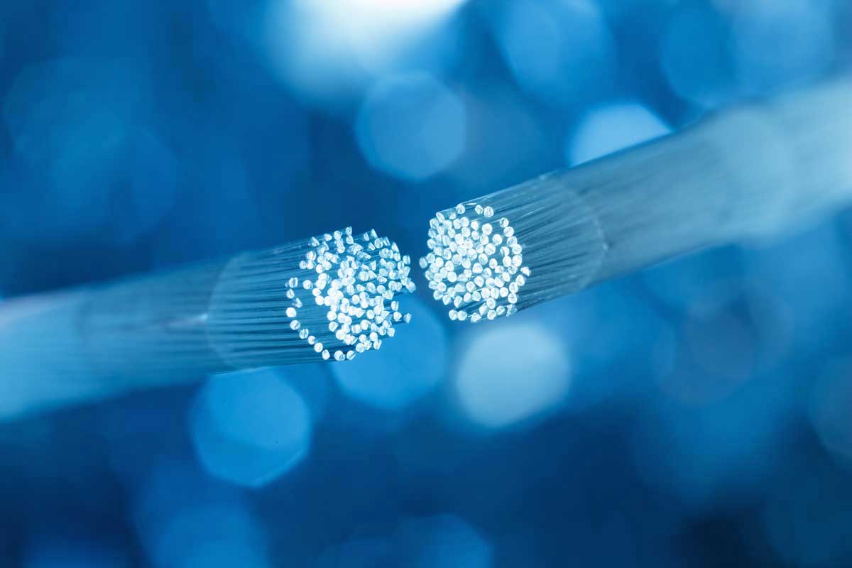 blue fiber optics